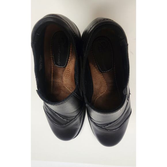 Earth Origins Victoria Black Leather Clog Heel Loafers 2013F Women's Size 8M - Picture 9 of 10